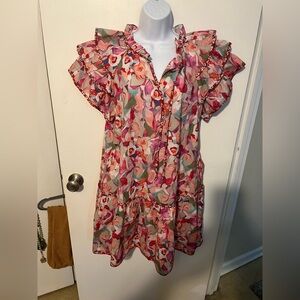 Boutique brand Size Large  Vibrant Floral dress